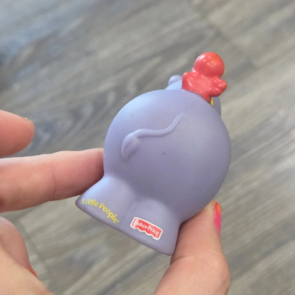 Fisher-Price Little People Hippo Bird Toy Figure Plastic Vintage Collectible